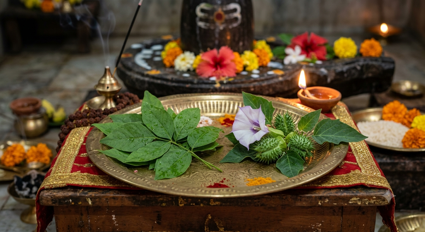 🌿 Bilva Patra & Dhatura