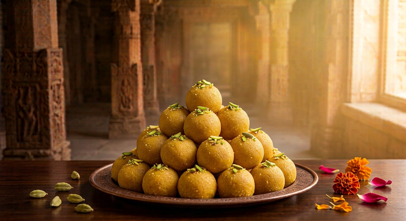 बेसन लड्डू भोग