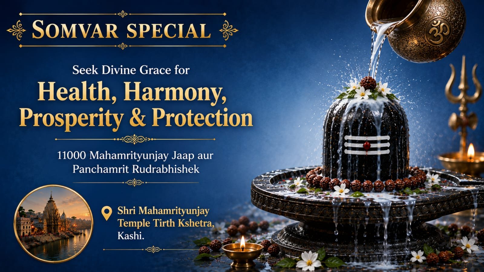 11,000 Maha Mrityunjaya Mantra Jaap & Panchamrit Rudrabhishek for Health, Protection, Peace & Long Life